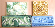 Assortment of Vintage Tiles - some with Raised Relief picture