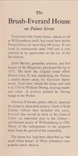 1950's The Brush-Everard House Williamsburg Virginia Brochure picture
