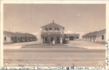 RPPC Greeley CO Paramount Cottage Camp Roadside Gas Station motel 1935 picture