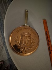Vtg HOME SWEET HOME copper /Brass wall decoration picture