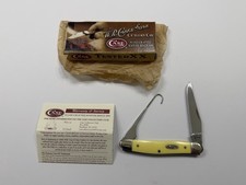 Case XX 3247H SS 2010 Yellow Synthetic Delrin Bird Hook Clip Point Pocket Knife picture