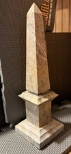 Vintage 12” Italian Marble Obelisk Grand Tour style stone sculpture picture