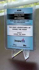 Jim Cummings Winnie The Pooh Auto Disneyland 70th picture