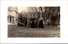 Historical Family Portrait In Front Of A House RPPC Real Photo Postcard TPR23 picture