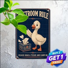 Duck Butt Napkins Metal Sign Funny Bathroom Toilet Decor Plaque 8x12 picture