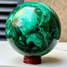 4.4 lb  Natural Polished Malachite Sphere Green Crystal Healing Mineral picture