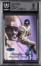 1998 FLAIR SHOWCASE LEGACY COLLECTION ROW 3 #5 RANDY MOSS ROOKIE RC BGS 9 picture