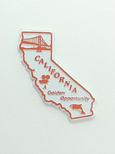 CALIFORNIA A GOLDEN OPPORTUNITY Fridge Magnet Souvenir picture