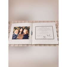 King Hussein, Queen Noor, & Raiyah of Jordan 1997-1998 *Rare* Holiday Card picture