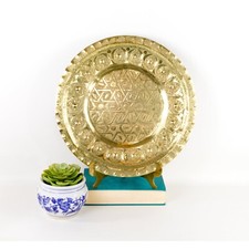 Vintage Heavy Brass Tray 15.75