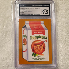 (Vary Rare) 2017 Wacky Packages 50th Anniversary Bronze Trumpicana #2/9 CGC 9.5 picture