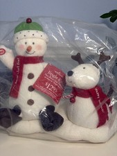 2004 HALLMARK JINGLE PALS ANIMATED SINGING SNOWMAN AND DOG NWT IN BAG VTG  picture