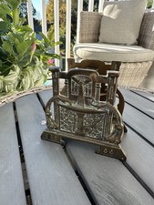 Antique Art Nouveau Brass Letter Rack / Judd Co. #6728 c. 1910 / 4.5” picture
