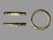 Ancient Viking Age Bronze Stamped Band Ring Size 7 c. 800-1100 AD COA  Antiquity picture