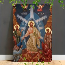 Tin Metal Signs Home Décor, Two-Dimensional Flat, Vintage Byzantine Orthodox Rel picture