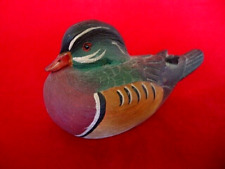 Vintage Craft-Tex American Wild Fowl Resin WOOD DUCK Figurine 1987 Signed Decoy picture