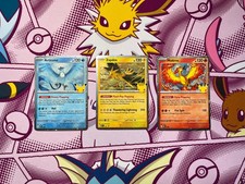 Moltres Zapdos Articuno MEP 096 097 098 - 30th Celebration Promo - SWIRL - NM picture