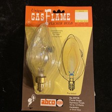 VTG NOS ABCO Gas Flame Flicker Light Bulb Bala Fire Rainbow Iridescent 10 Avail picture