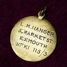 WW2 British Civilian Identity Tag Exmouth Devon Blitz History Interest picture