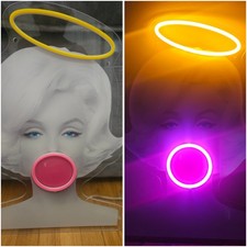 Marilyn Monroe Acrylic Led Neon Bubble Gum Bombshell Portrait Wall Hanging  picture