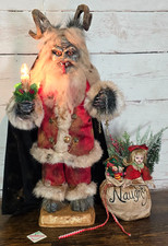 OOAK Animated Krampus Lights Up Upcycle Horror Art Christmas Decor 24.5