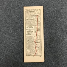 1920s AAA Auto Club Strip Map 74 San Ardo Salinas Los Angeles to San Francisco  picture
