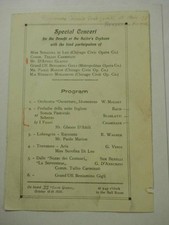 Special Concert for Sailor's Orphans Glauco D'Attili 1931 Invitation & Program picture