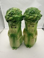 Vtg Anthropomorphic Celery Salt Pepper Shakers Made In Japan Mid Century picture