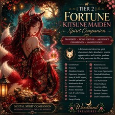 Tier 2 Fortune Kitsune Maiden Spirit Companion Prosperity • Good Fortune  picture
