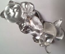 Lenox Crystal Clear Glass COMFY COZY CAT on Back Figurine New In Box 2003 Cats picture