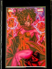 2026 Topps Marvel Vault Scarlet Witch Box Topper Black 09/10 Original Art Card picture