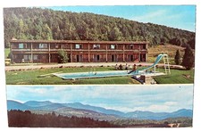 STOWE VT~Country Squire Motel~Bill & Arlene Elliott Hosts~Pool & Slide~1973 Card picture