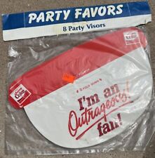 Vintage Cherry Coke Coca Cola Party Favors Visors Hat 8 Pack New NOS picture