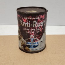 Vintage Standard Anti-Rust Additive Gasoline Tin Can 4oz Petroliana Standard Oil picture