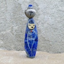 Zuni Fetish-Native American-Sodalite 2 Sided OLLA CORN MAIDEN-Sandra Quandelacy picture