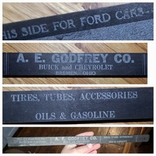 VINTAGE GAS Gauge BUICK CHEVROLET  GODFREY BREMEN OHIO 17 INCH LONG Ford Gm  picture