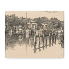 Willem Wenckebach, Amsterdam - De Amstelsluis - 1870 - 1926 - Canvas Wall Art picture