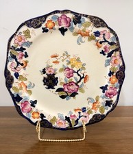 Antique Moriyama Mori-Machi Plates Set 6 9” Japan Floral Chintz 1920s picture