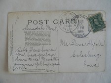 Hinsdale Montana Colesburg Iowa Aug 1908 cancel w/stamp post card picture