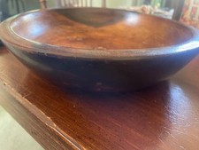 ANTIQUE HAND Turned Sycamore Bowl Welsh 103/4 X 2.5