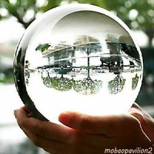 100MM+stand New Natural Clear Sphere Large Crystal Ball Healing Stone Decor picture