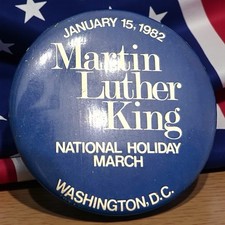 VTG MLK Jr Peace Pin Button National March Washington DC Memorabilia 1982 picture