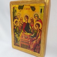 The Hospitality of Abraham ICXCNIKA Byzantine Greek Orthodox Rare Icon Art picture