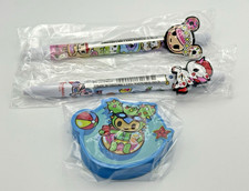 Tokidoki Mechanical Pencils 0.5mm & Eraser - 3 piece Writing Materials Set NWT picture