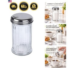 Glass Sugar Shaker Dispenser Pourer, 5.5 inch picture