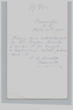 1885 Handwritten Letter GC Arnold Greenville NH New Hampshire Family History picture