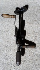 Antique 1912 Goodell Pratt Hand Crank Drill, No. 219, w/Shoulder Plate picture