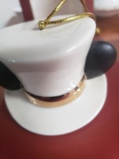 Lenox Mickey Groom Ears Golden Band Christmas Ornament  Lower 48 picture
