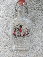 Vintage Italian Glass Hiking Flask no chips 8”  picture
