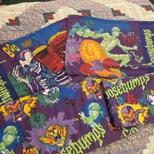 Vintage 1996 Goosebumps 4pc Complete Full Sheet Bedding Set Made In USA 54x76  picture